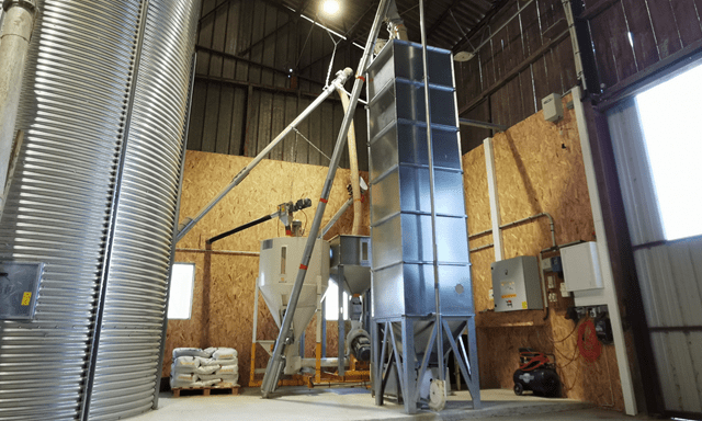 Silo à grains carré